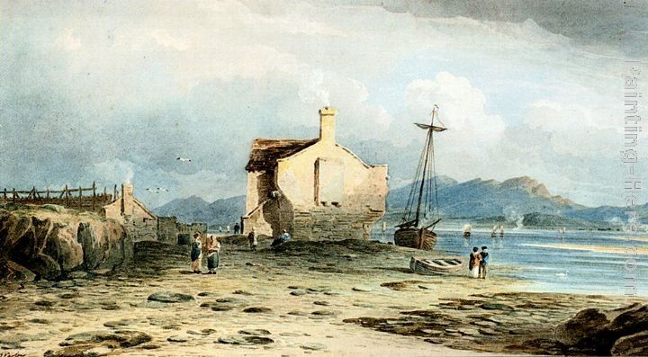John Varley Tegwin Ferry With Snowdon In The Distance From Near Harlech, North Wales